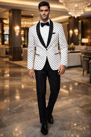 Blazer slim blanc mariage plage
