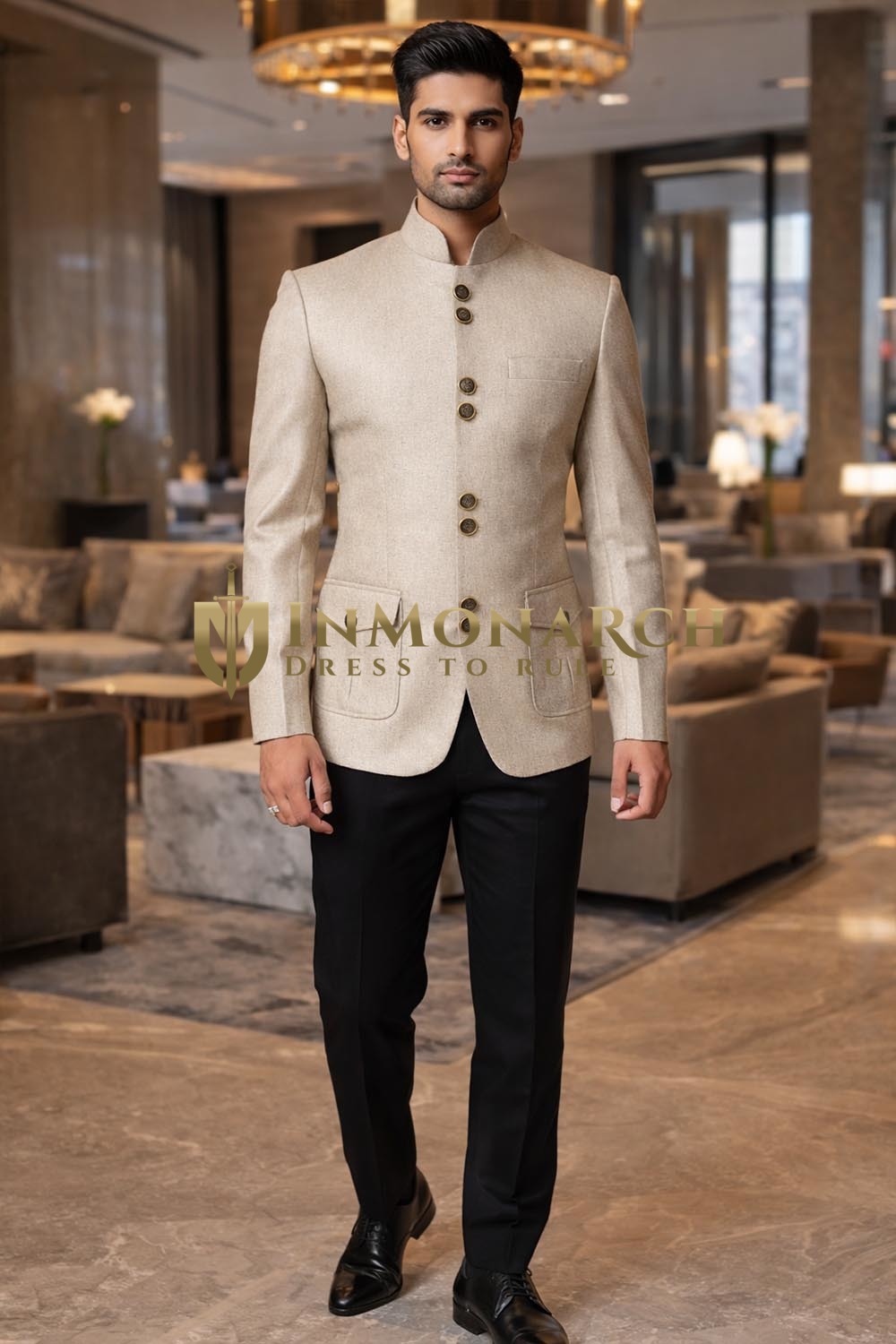Costume Jodhpuri homme huit boutons
