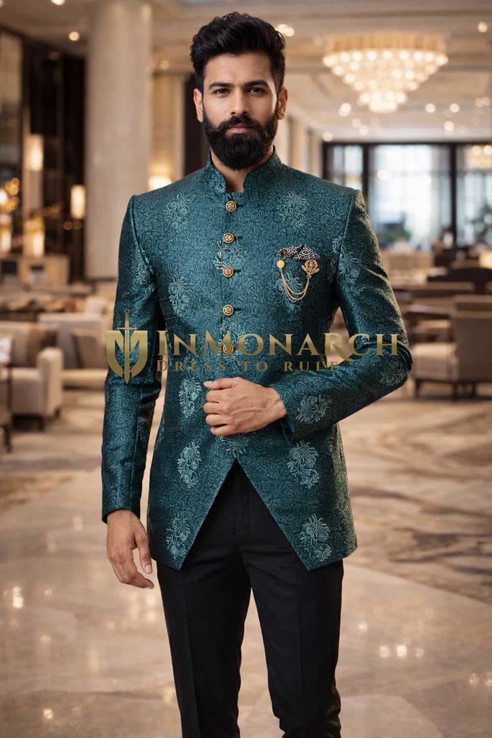 Costume Jodhpuri Brodé Mariage Homme