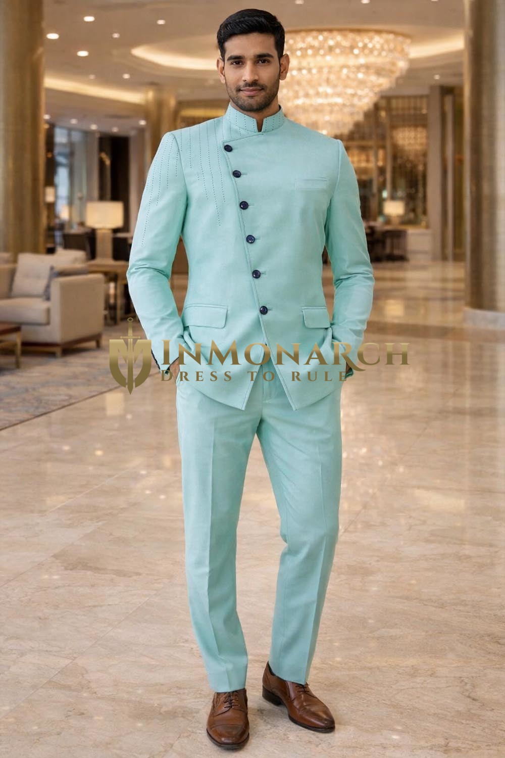 Costume Jodhpuri jade col Nehru