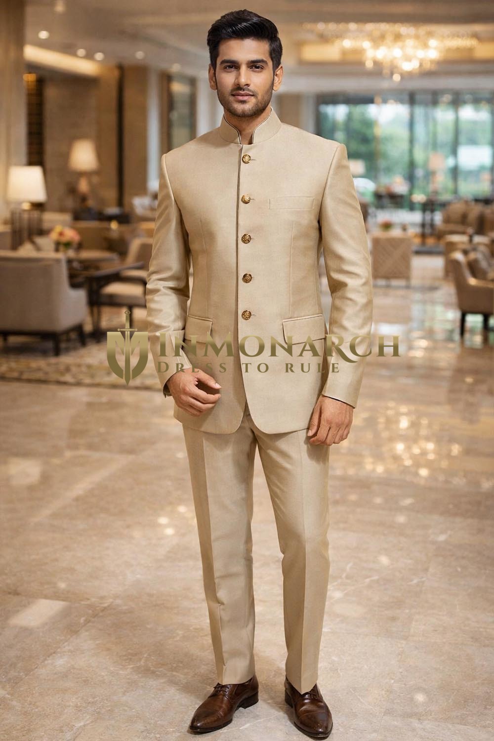 Traje Jodhpuri hombre 5 botones
