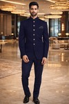 Makelloser Jodhpuri Anzug Marineblau