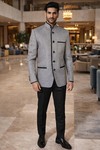 Jodhpuri Anzug Herren Schwarz Samt