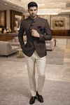 Angrakha Jodhpuri-Anzug Bronze Herren