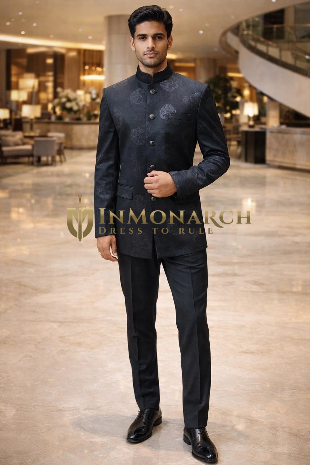 Herren Jodhpur Anzug Paisley Muster