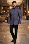Jodhpur-Anzug Herren Velours Mehrfarbig