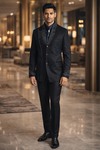 Traje jodhpur negro hombre completo