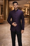 Traje Jodhpur Boda Hombre Púrpura