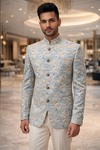 Costume Jodhpuri homme bleu hawaïen