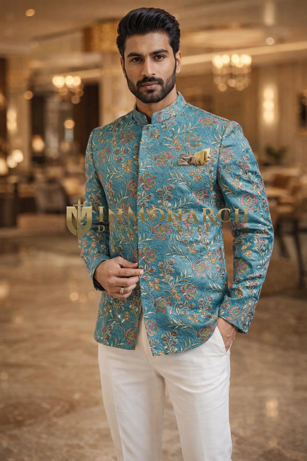 Costume Mariage Indien Jodhpuri Brodé