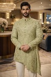 Mens Clover Embroidered Jodhpuri Suit 2 Pc Wedding Outfit