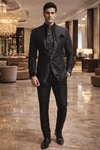 Traje fiesta negro estilo real