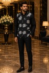 Mens Black Notch Lapel Suit Vest with Handcrafted Buttonholes
