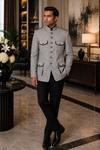 Chaqueta diseño lino negra y blanca