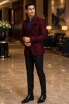 Veste sport rouge slim fit homme