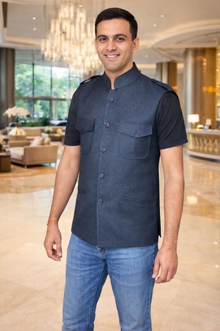 Gilet Nehru Safari Royal Homme