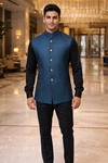 Gilet Nehru homme motif cachemire