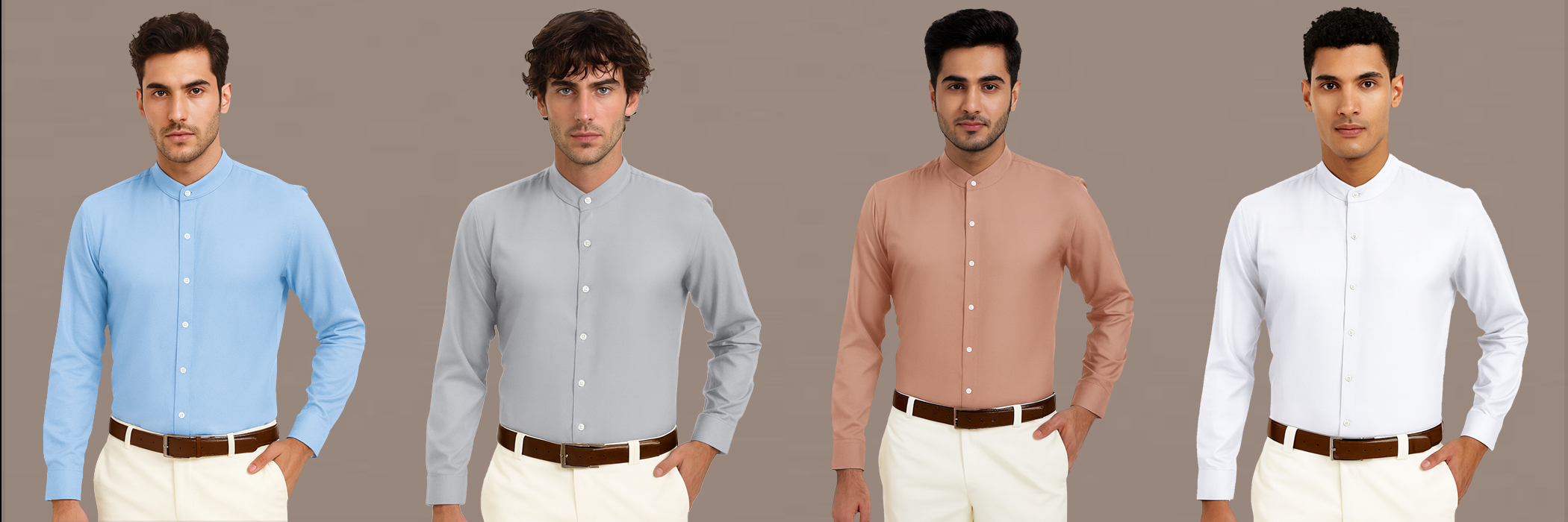 Mens Nehru Collar Shirt