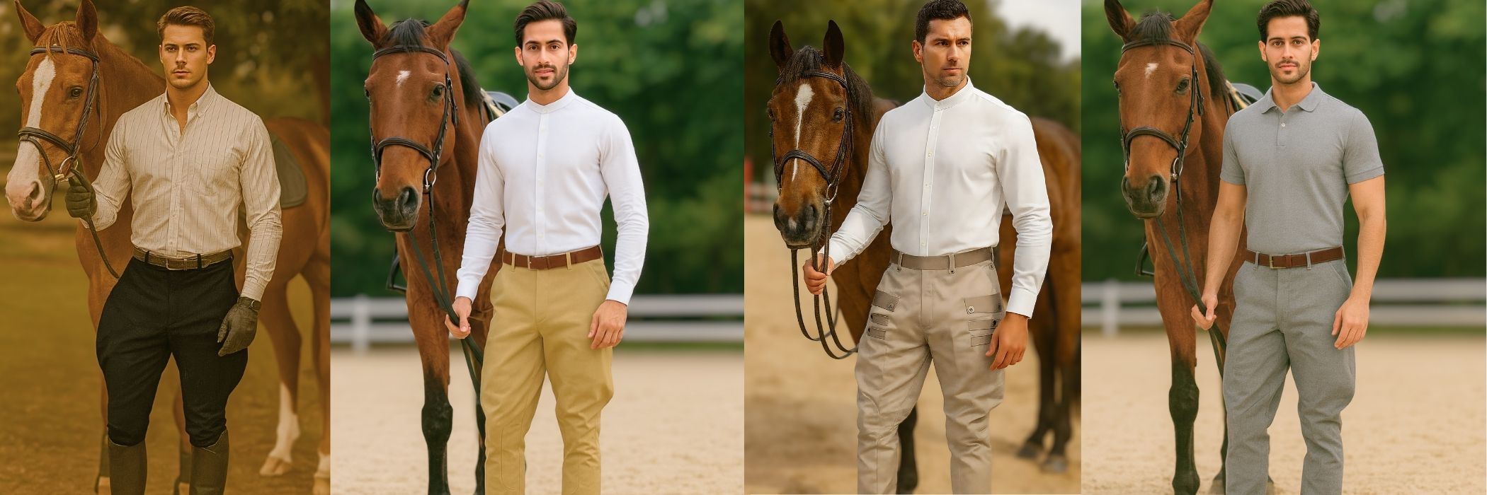 Vintage Style Flair-Hip Riding Breeches